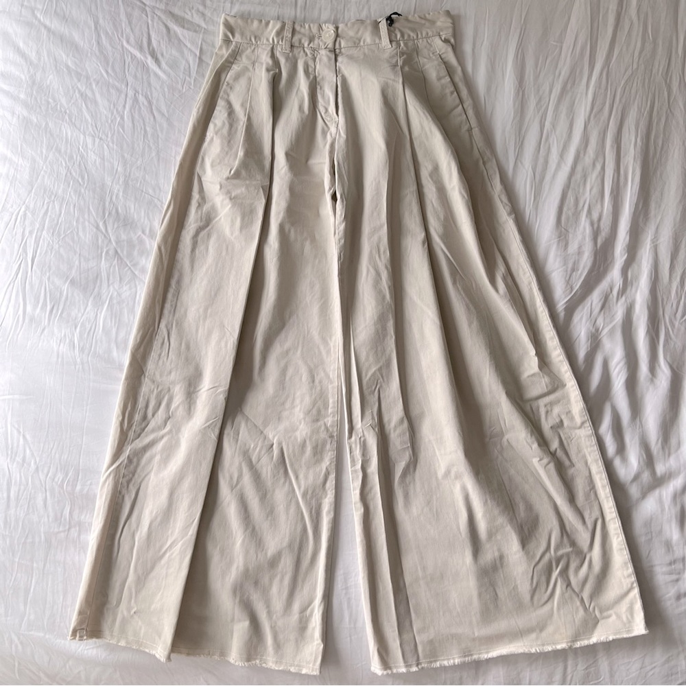 Nili Lotan Dillon Wide Leg Cotton Pants